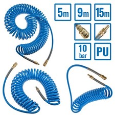 Druckluft Spiralschlauch PU 5m 9m 15m Druckluftschlauch 8x12 Kompressor Schlauch