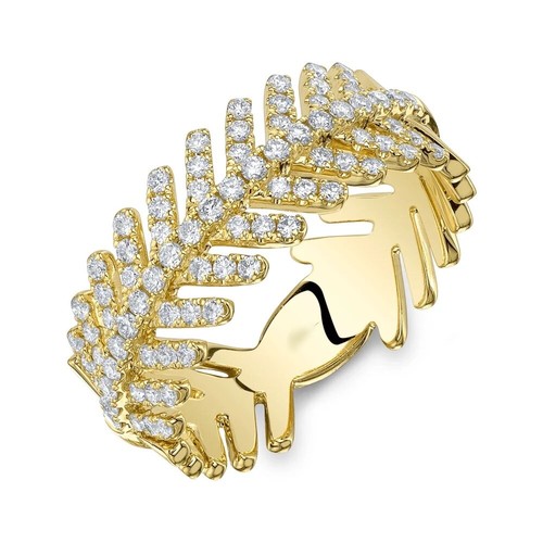 Leaf diamant ring 14k gelbgold - 14k,