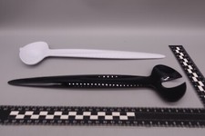 Tupperware Eleganzia Salatbesteck schwarz weiß