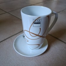 ASA Cappuccino-Tassenset weiss/gold H 12 cm- Top Zustand