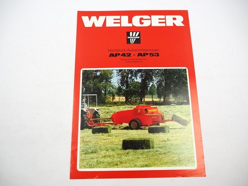 Original prospekt welger 42 - prospekt,
