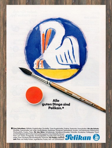 Pelikan reklame werbeanzeige - reklame,