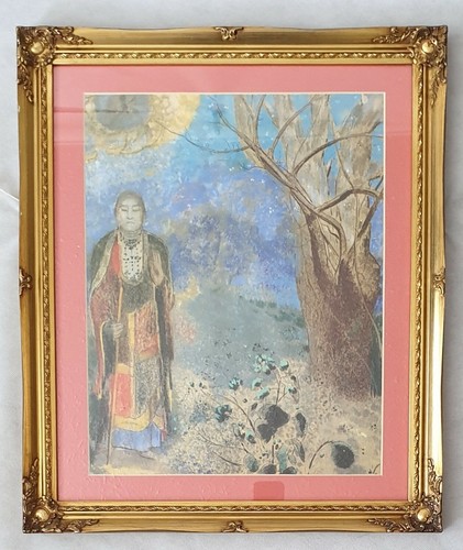 Druck von buddha neben - von, baum