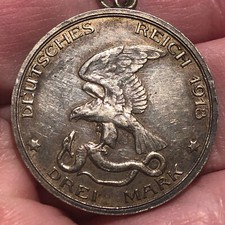 1913 German Empire Drei Mark