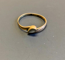 Vintage Ring, Messing ?, mit kleinem Stein (Perlmutt ?)