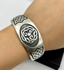 Massiver Sterling Silber Armreif | 925 | Keltisches Design | Vintage Schmuck