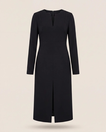 Schwarzes midikleid mit - schwarzes,