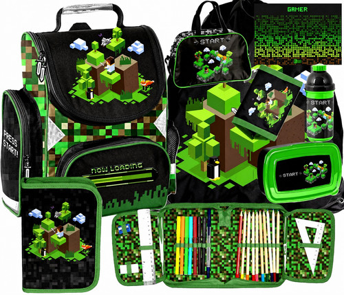 Minecraft schulranzen set 8in1 - minecraft,