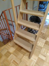 Dachbodentreppe (Wangentreppe) Passend für Geschosshöhe 2,55 m plus A 0,30 m 