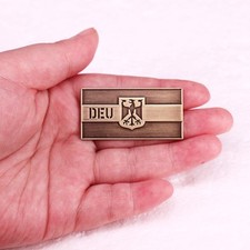 Deutschland DEU Flagge eckig PIN Anstecker (goldfarben) Bundeswehr Adler Polizei