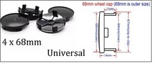 NEU 4x 68mm Schwarz Universal