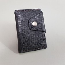 Geldbörse Schwarz Geldbeutel Wallet Portemonnaie echt Leder Handgemacht.
