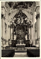 Ak Rott am Inn Oberbayern, Hochaltar, Engel, Statuen,... - 4898227