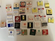 33x Motoröl Tankstelle Streichholz Heft Schachtel  ~1960 Konv. Nürnberg Benzin