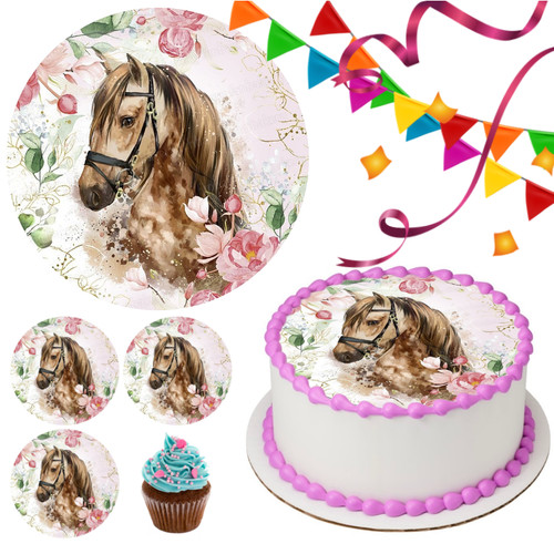 Pferd tortenaufleger muffin - tortenaufleger,