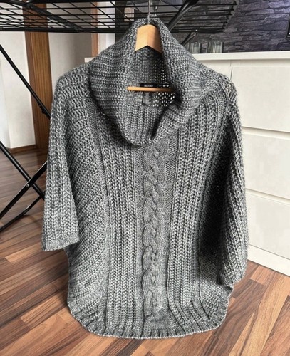 Hallhuber strick poncho grau - hallhuber,