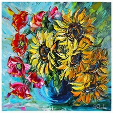 Selbstgemaltes Ölbild 60x60x4