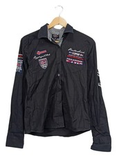 Paul & Shark Business Hemd Herren Langarm Uni Baumwolle Schwarz XXL