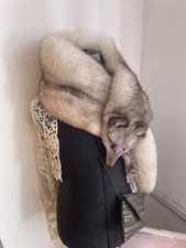 Silberfuchs Pelzstola Pelzkragen Pelzschal Echtfell