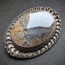 Antike Brosche Silber 14k 585