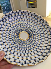 Lomonosov Porzellan Kobaltnetz Gebäck Schale 