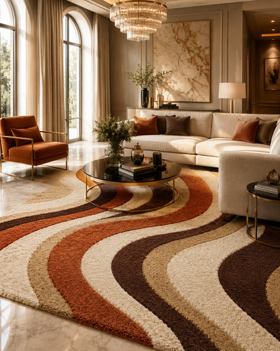 Mid century modern - modern, wollteppich