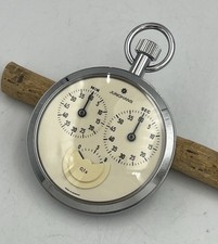 Junghans Stoppuhr 0,1 sec Analog VINTAGE 1970 Ø55cm GEPRÜFT✅