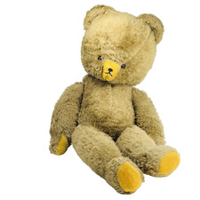 Großer DDR Teddy Teddybär Berlin Bär Bummi Plüsch Kuscheltier Glasaugen 75 cm