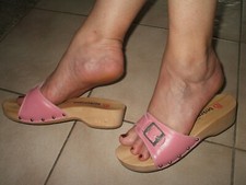 Berkemann Holz Klepper Zoccoli Holz Pantoletten Sandaletten Clogs Mules 38 TOP