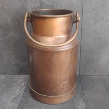 Alte Milchkanne Verkupfert Ca. 37cm Groß Vintage Kanne Schirmständer Deko 