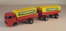 Matchbox Superfast Nr. TP 1 Mercedes Truck &Trailer rot/gelb Trans. defekt #073
