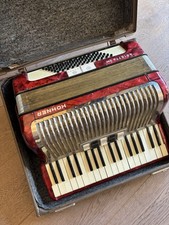 Hohner Akkordeon Arietta II M Vintage Rotes Schifferklavier Ziehharmonika