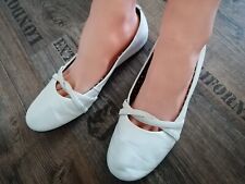 Vagabond Slipper Ballerina Gr.38  Echtes Leder Weiß Klasse im sehr gutem Zustand