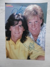 Modern Talking Band signed 8x11 inch Magazin - Bild Autogramme
