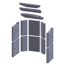 Feuerraumauskleidung Passend für Wodtke** Kamin & Ofen 13-teilig