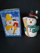 Schneemann aus Keramik Höhe