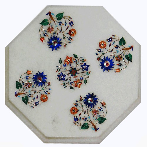 Marmor eck tischplatte - 12",
