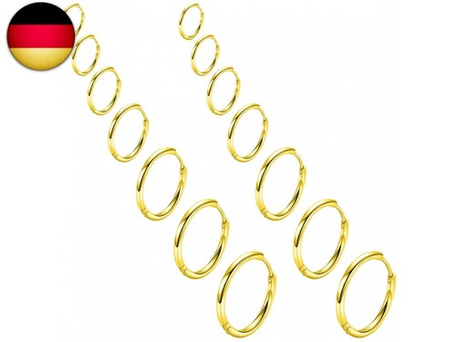 Paar gold creolen set für - 7,