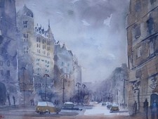 London St Szene Aquarell
