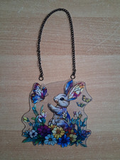 Fensterbild, Acryl, Hase mit