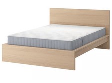 ikea malm Bett 140x200 Eichenfunier inkl. Rost und Matratze 