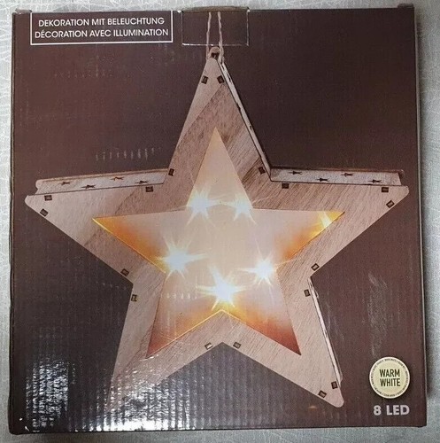 Holzstern beleuchtet led - beleuchtet, 8