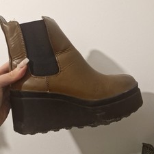 Plateau Keil Wedges Winter Stiefel Braun Größe 37