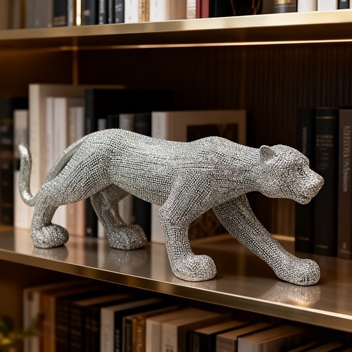 Leopard deko figur kunstharz - leopard,