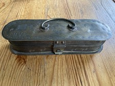 Historische Tabatiere Messing Dose Schachtel Elefanten ziseliert 