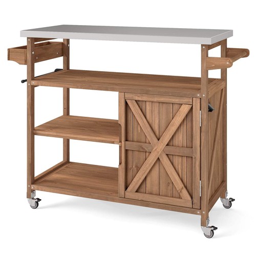Grillwagen aus holz - aus,