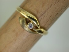 Gelbgoldring mit Zirkonia