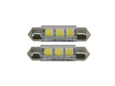 2 stk 43mm 3 SMD 5050 LED Festoon Sofitten Beleuchtung Birne
