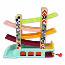 Top Bright Holz Auto Rennbahn für Kinder - ca. 35 cm ab 12 Monate Baby