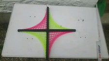Stringart holzkreuz deko - holzkreuz,